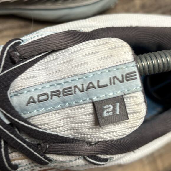 Brooks Adrenaline GTS 21 White Blue Orange Running Shoes Sneakers Womens Size 10 - Picture 7 of 15